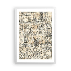 Affiche dans un cadre blanc - Poster - Il attend d'être décodé - 50x70 cm