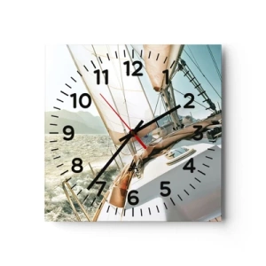 Horloge murale - Pendule murale - Toutes voiles dehors - 30x30 cm