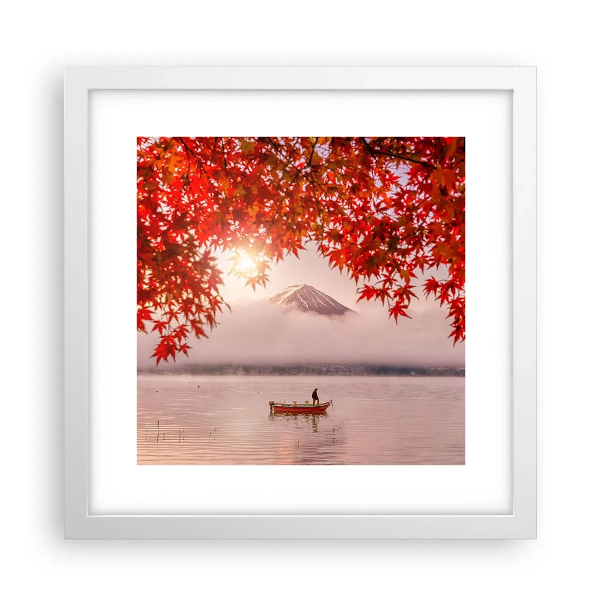 Affiche dans un cadre blanc - Poster - Dans le climat japonais - 30x30 cm