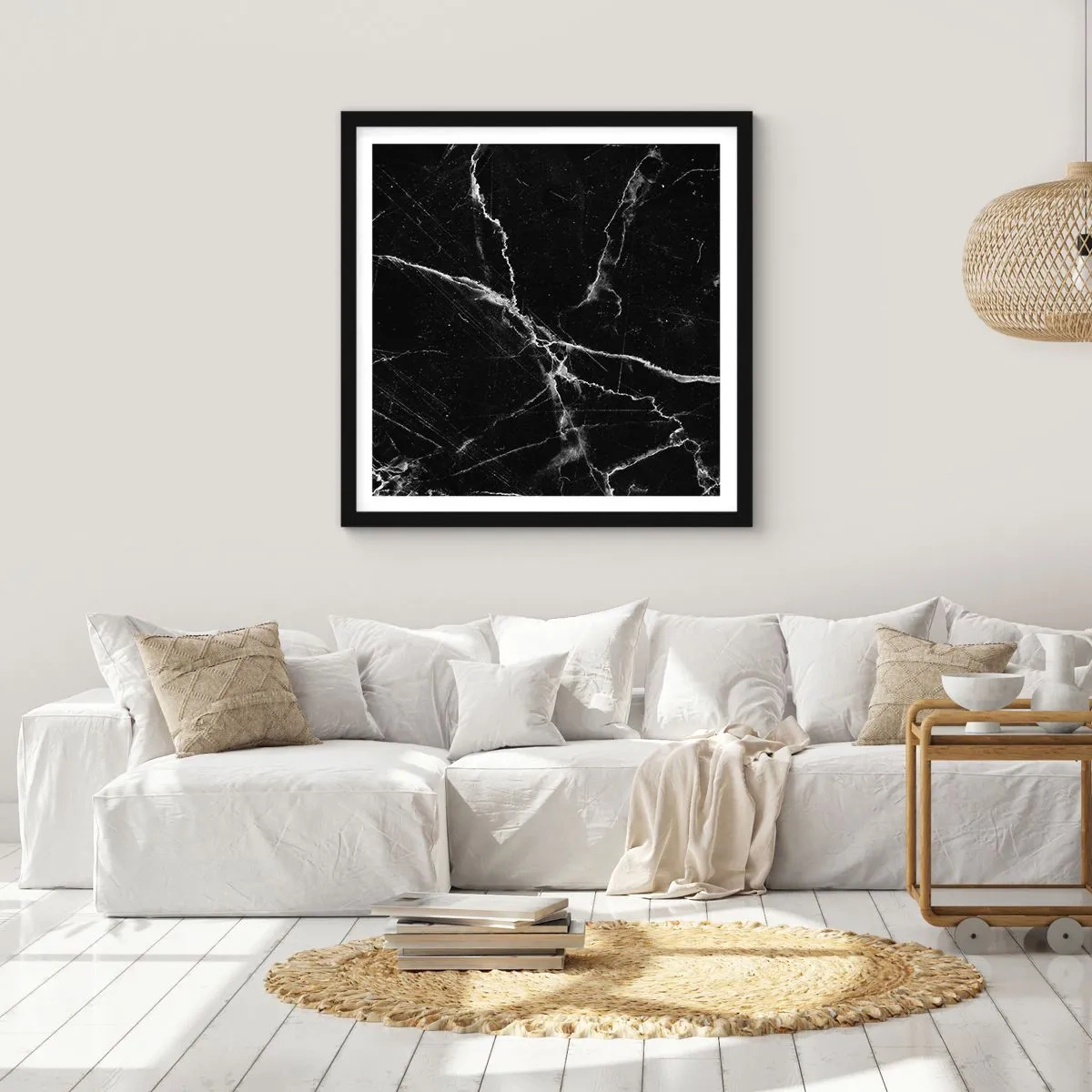 Affiche dans un cadre noir - Poster - La vie secrète de la pierre - 30x30 cm