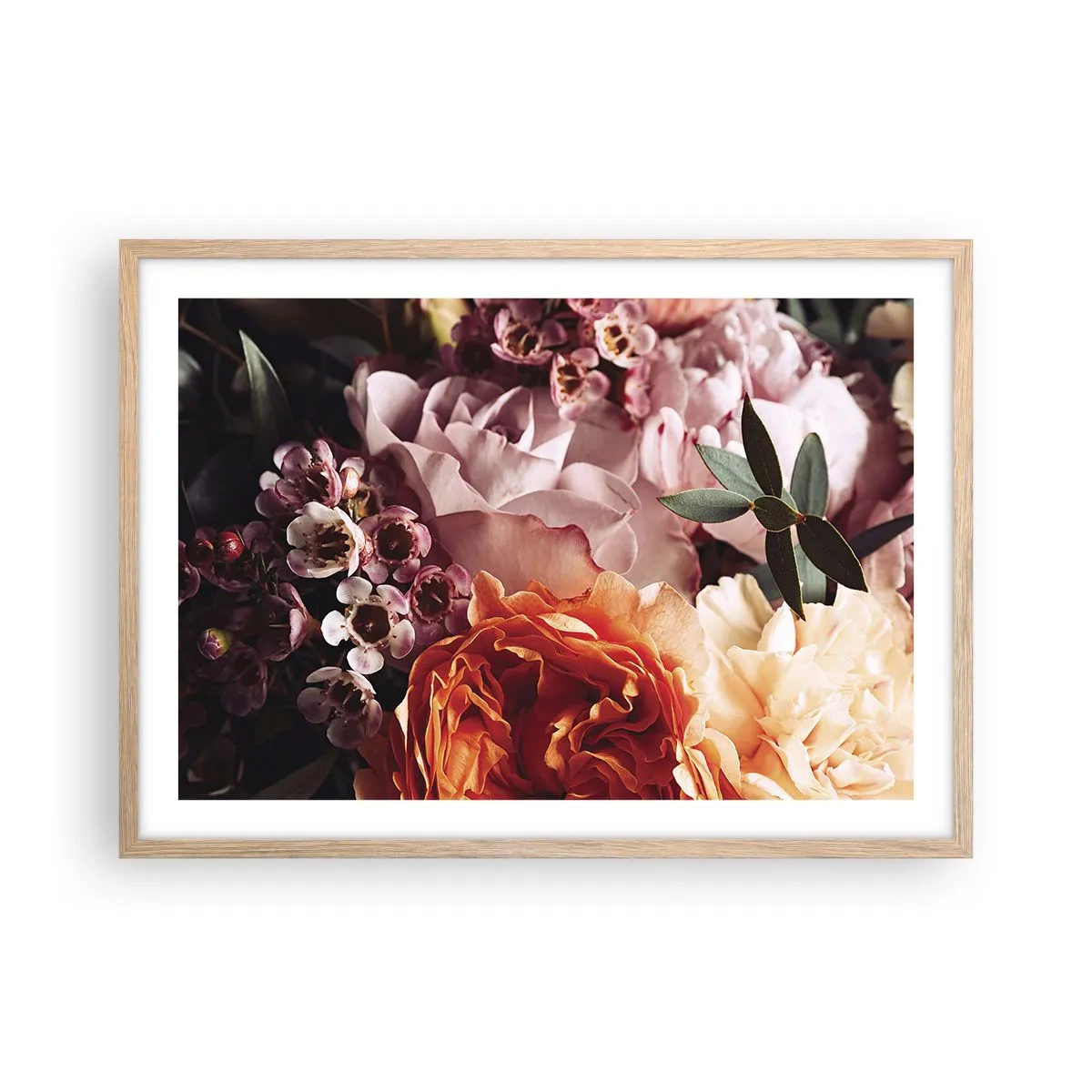 Affiche dans un chêne clair - Poster - Enveloppé de beauté - 70x50 cm