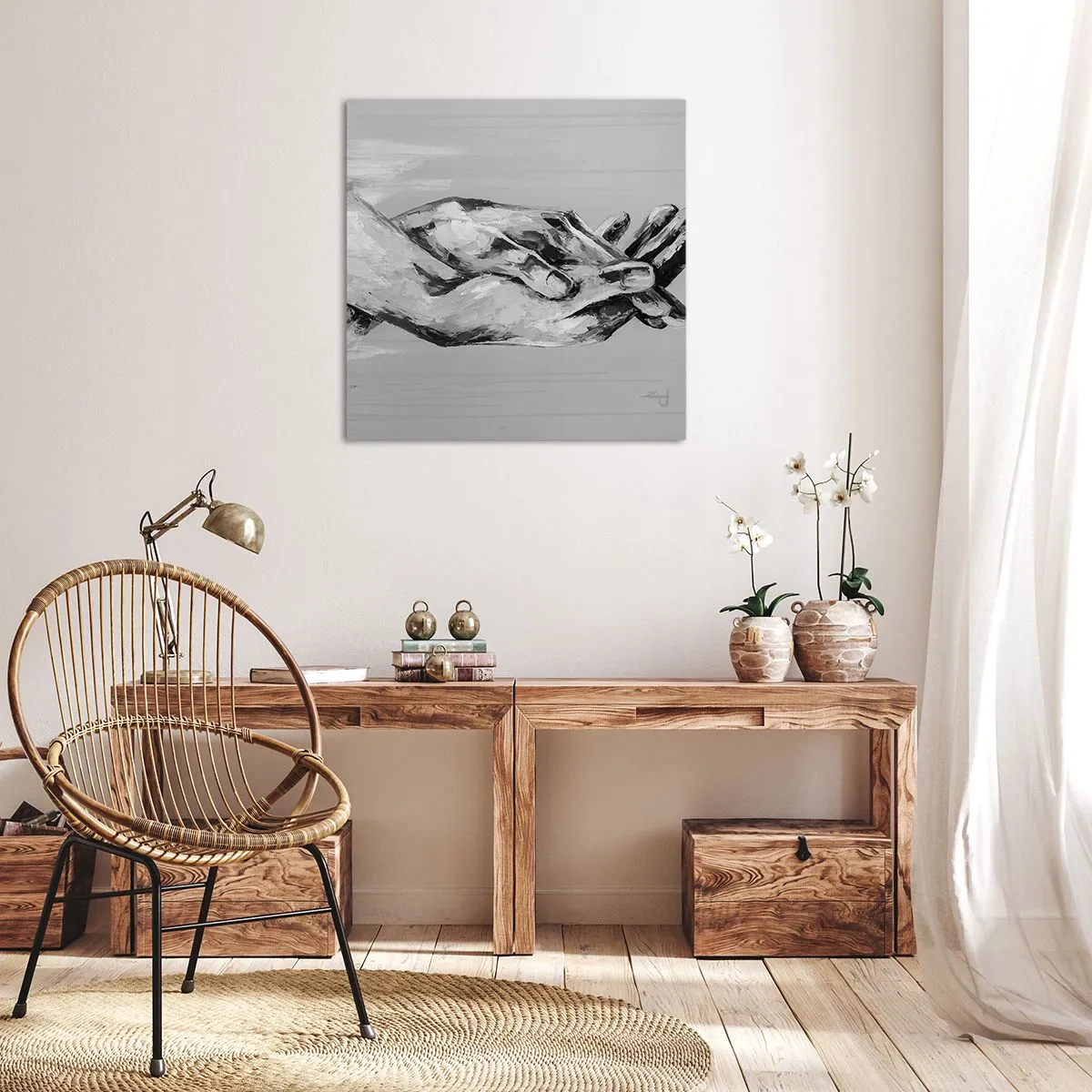 Impression sur toile - Image sur toile - Début... - 70x70 cm