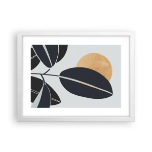 Affiche dans un cadre blanc - Poster - Une chaude journée d'été - 40x30 cm