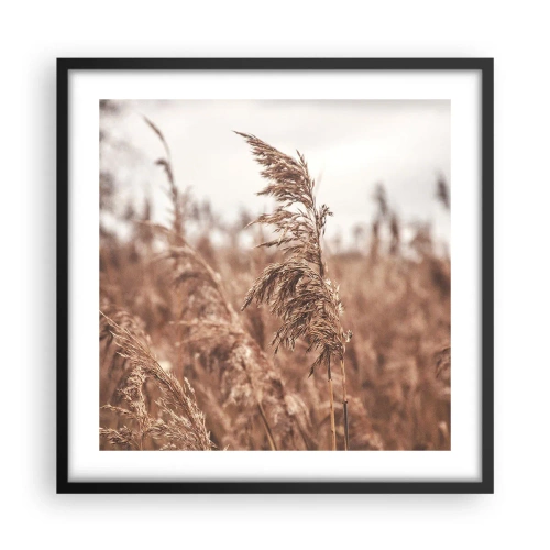 Affiche dans un cadre noir - Poster - C'est déjà l'automne dans les champs - 50x50 cm