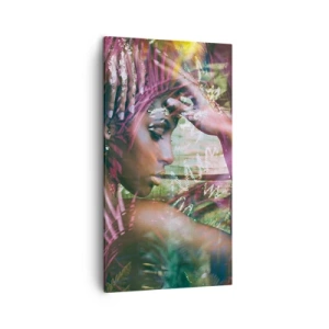 Impression sur toile - Image sur toile - Dame Nature dans la jungle - 45x80 cm