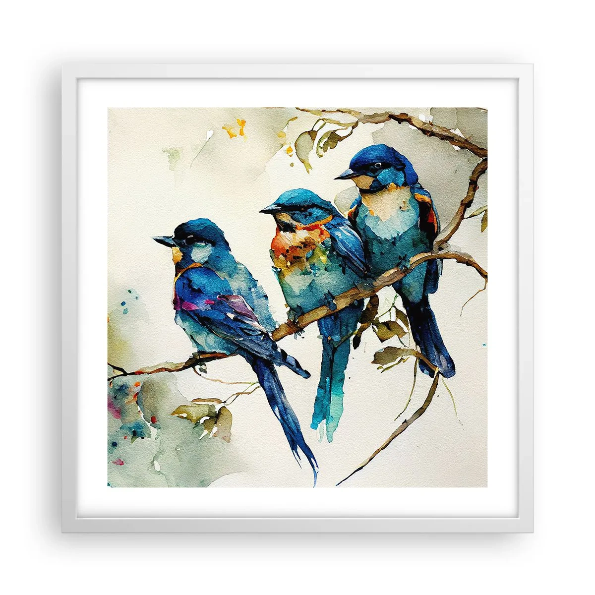 Affiche dans un cadre blanc - Poster - A-t-il été offensé ? - 50x50 cm