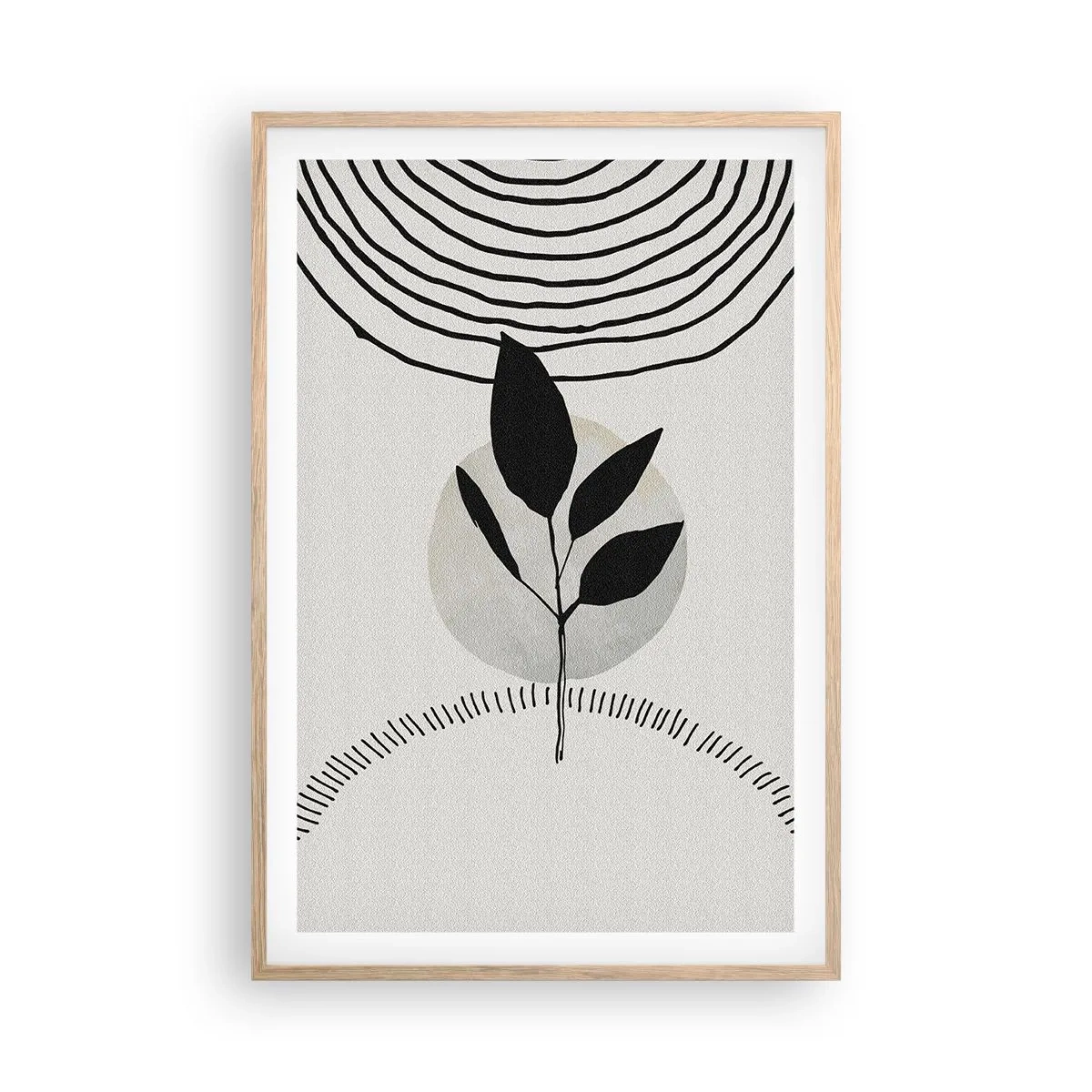 Affiche dans un chêne clair - Poster - Composition : rituels de la nature - 61x91 cm