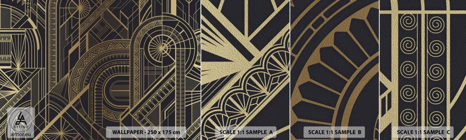 Échantillon de Papier Peint Premium Sand - Concept, idée, plan - Abstraction, Morceau, Ornement - 100x30 cm