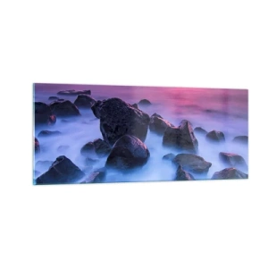 Impression sur verre - Image sur verre - Naissance dans la lumière et le brouillard - 100x40 cm