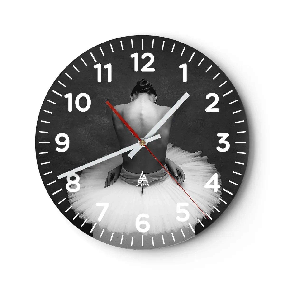 Horloge murale - Pendule murale - C'est justement en train de fleurir - 30x30 cm