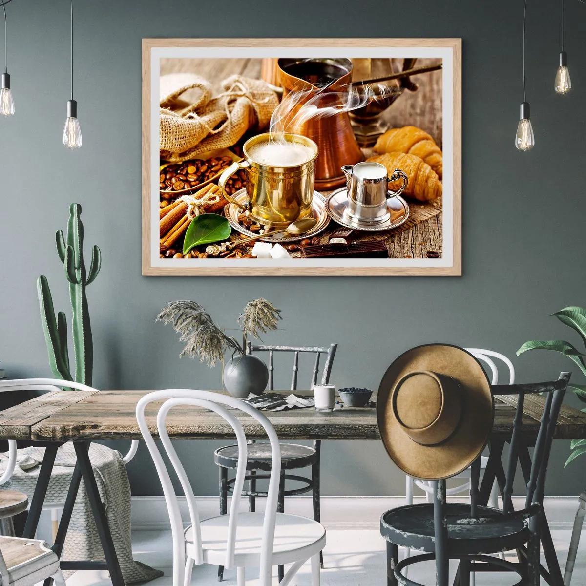 Affiche dans un chêne clair - Poster - Bonne journée! - 91x61 cm