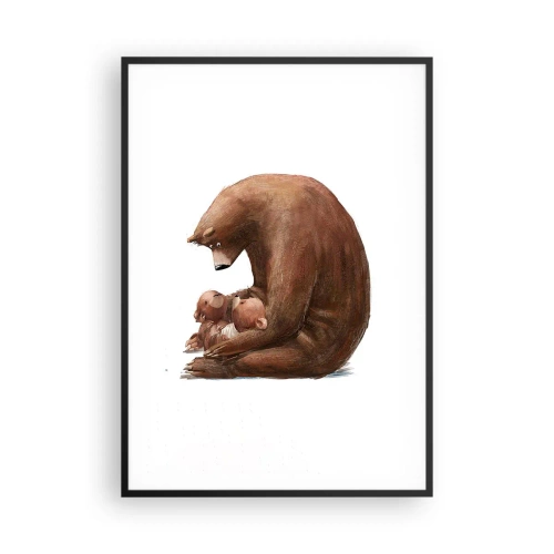 Affiche dans un cadre noir - Poster - Faites de beaux rêves les enfants - 70x100 cm