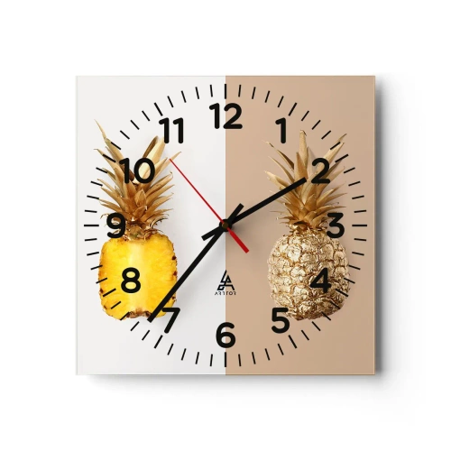 Horloge murale - Pendule murale - Ananas pour nous - 30x30 cm