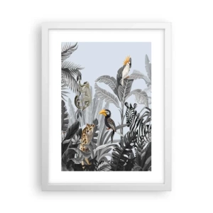 Affiche dans un cadre blanc - Poster - Conte de fées africain - 30x40 cm