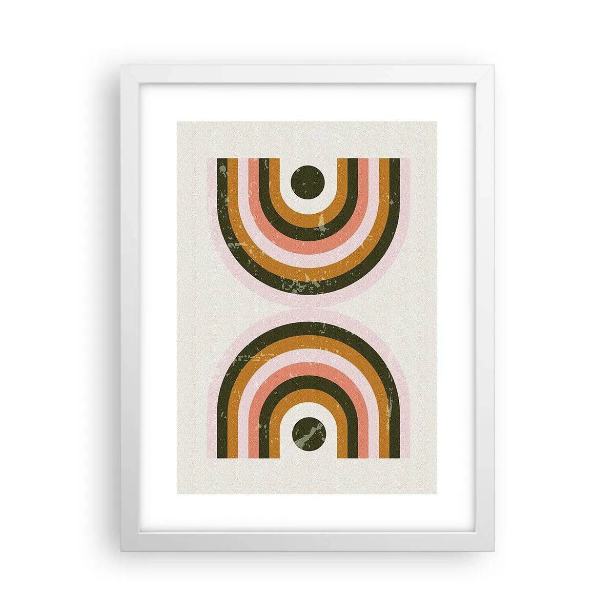 Affiche dans un cadre blanc - Poster - Abstraction jumelle - 30x40 cm