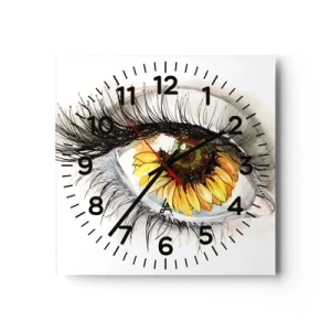 Horloge murale - Pendule murale - Un look aussi chaud que l'été - 40x40 cm