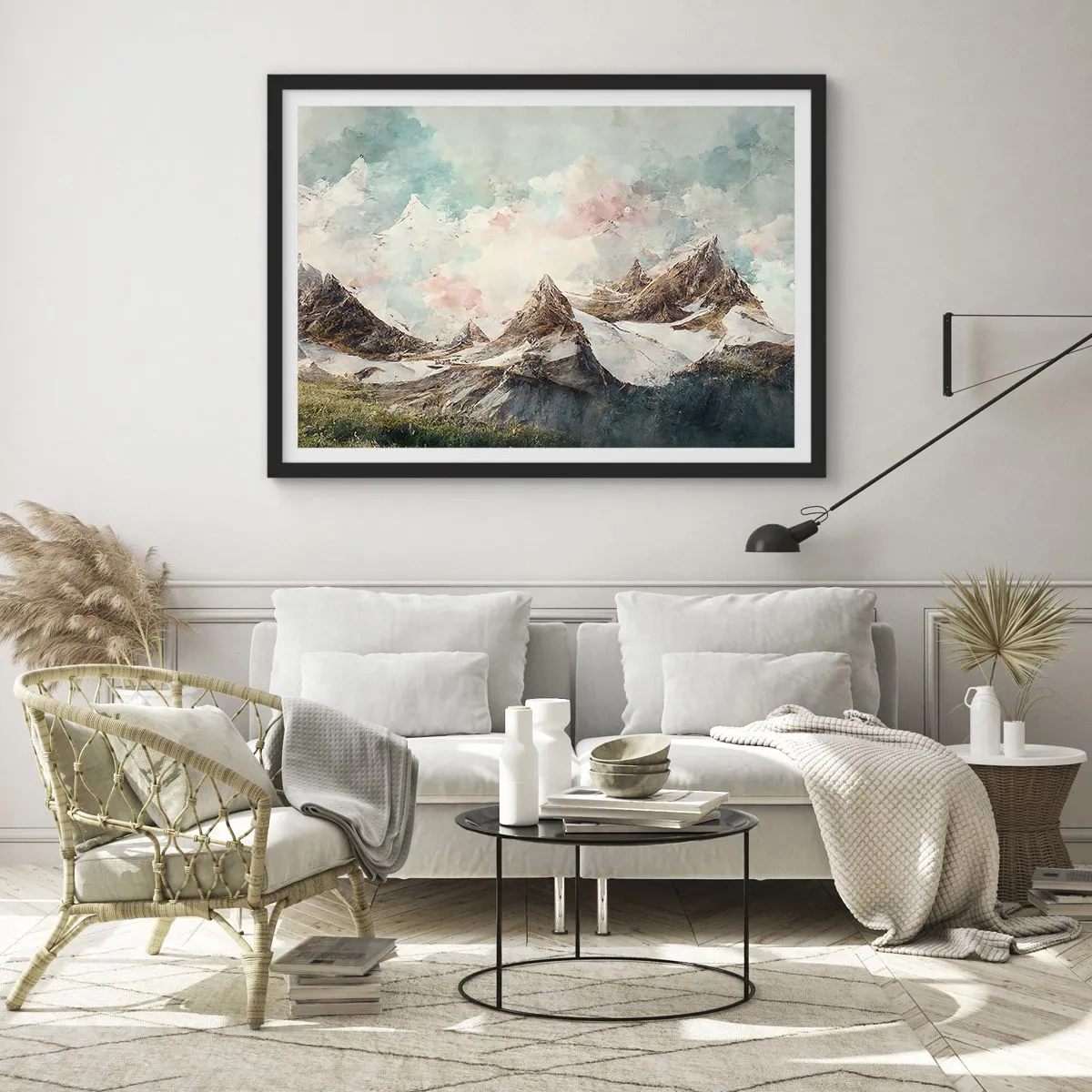 Affiche dans un cadre noir - Poster - Lames de roche - 40x30 cm