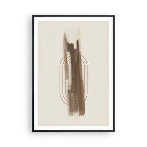 Affiche dans un cadre noir - Poster - Parfum de gris - 70x100 cm