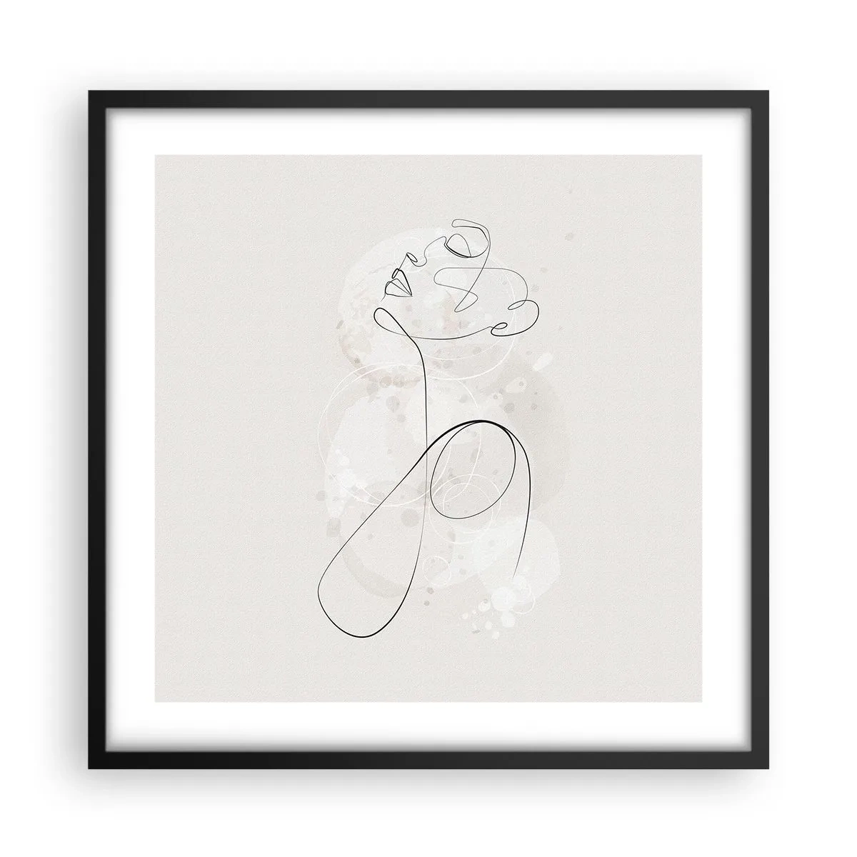 Affiche dans un cadre noir - Poster - Spirale de beauté - 50x50 cm