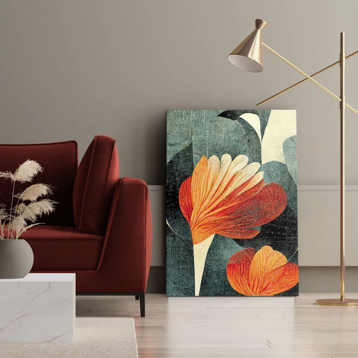 Impression sur toile - Image sur toile - La chaleur des tropiques et la fraîcheur de la verdure - 55x100 cm