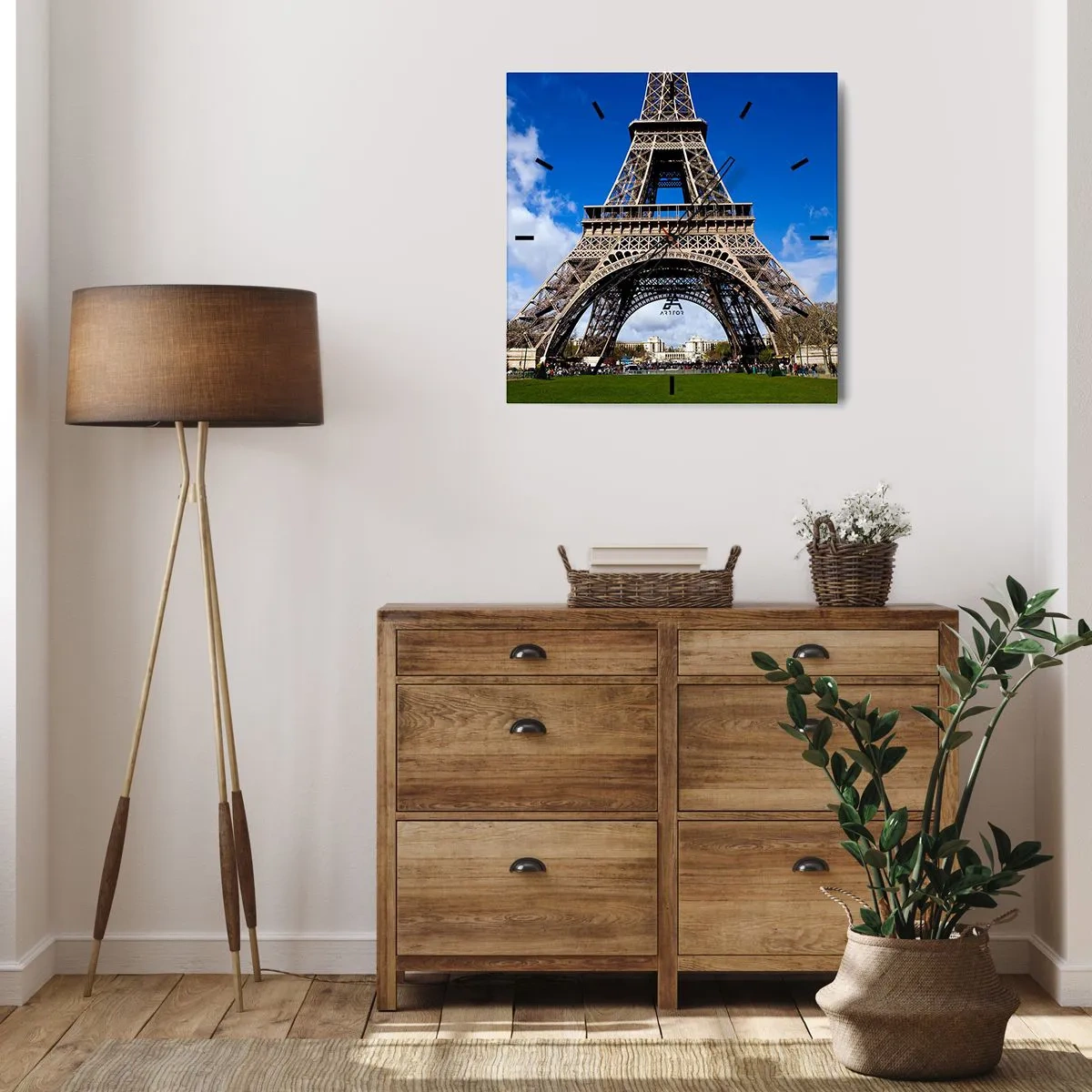 Horloge murale - Pendule murale - Tout Paris à ses pieds - 40x40 cm