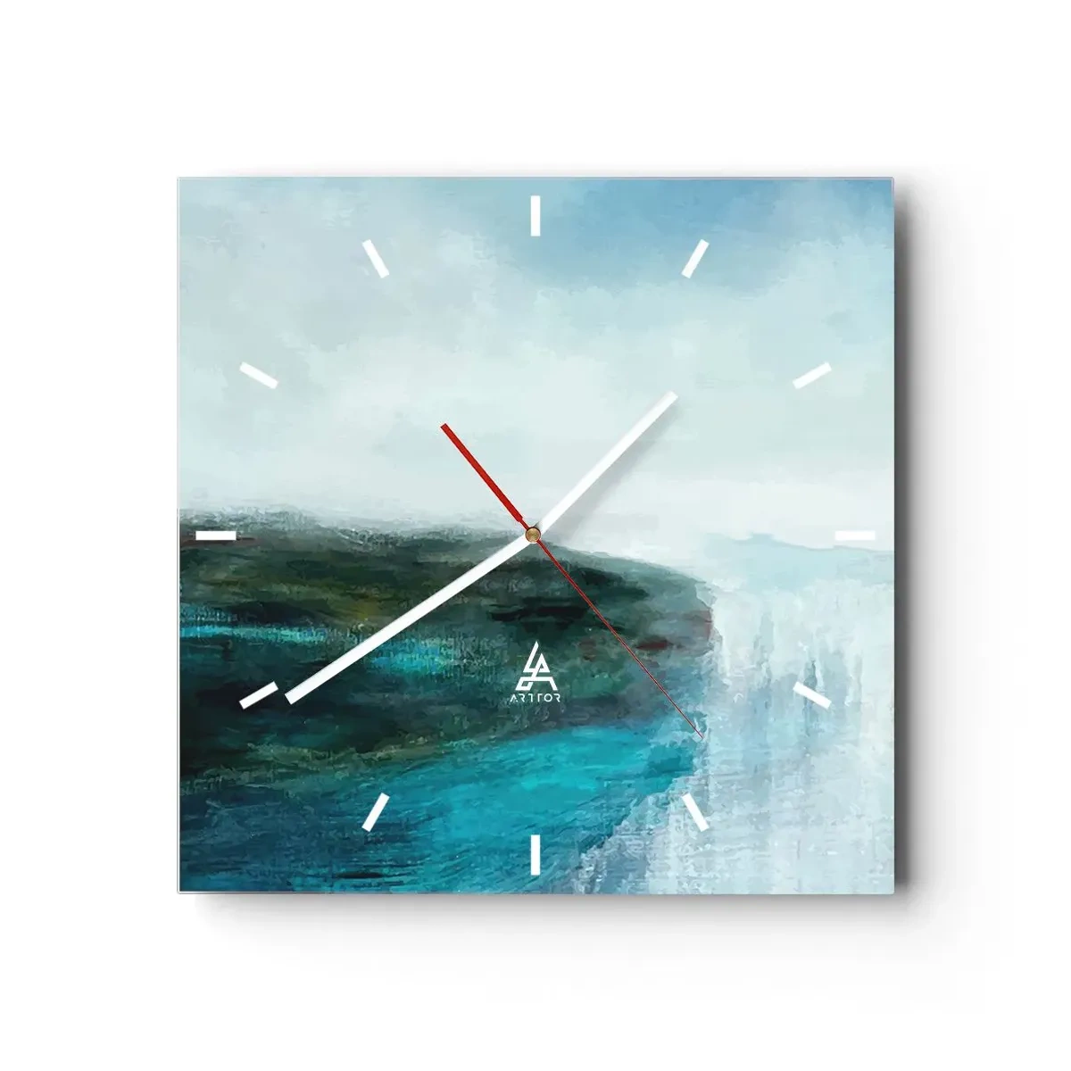 Horloge murale - Pendule murale - Abstraction nautique - 40x40 cm