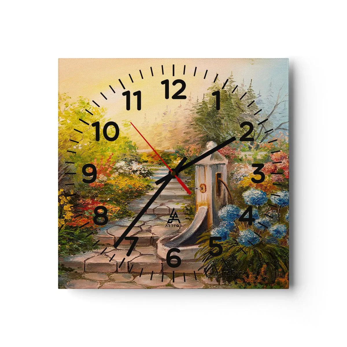 Horloge murale - Pendule murale - En pleine floraison - 40x40 cm
