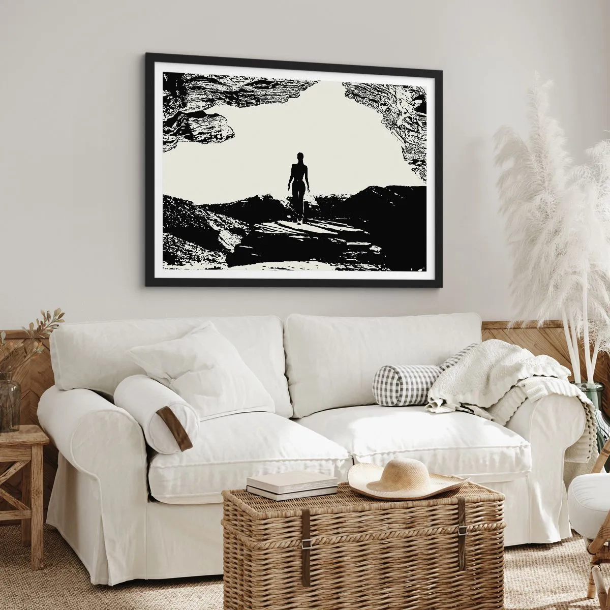 Affiche dans un cadre noir - Poster - Nouveau look - 50x40 cm