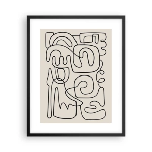 Affiche dans un cadre noir - Poster - Suivez les indices - 40x50 cm