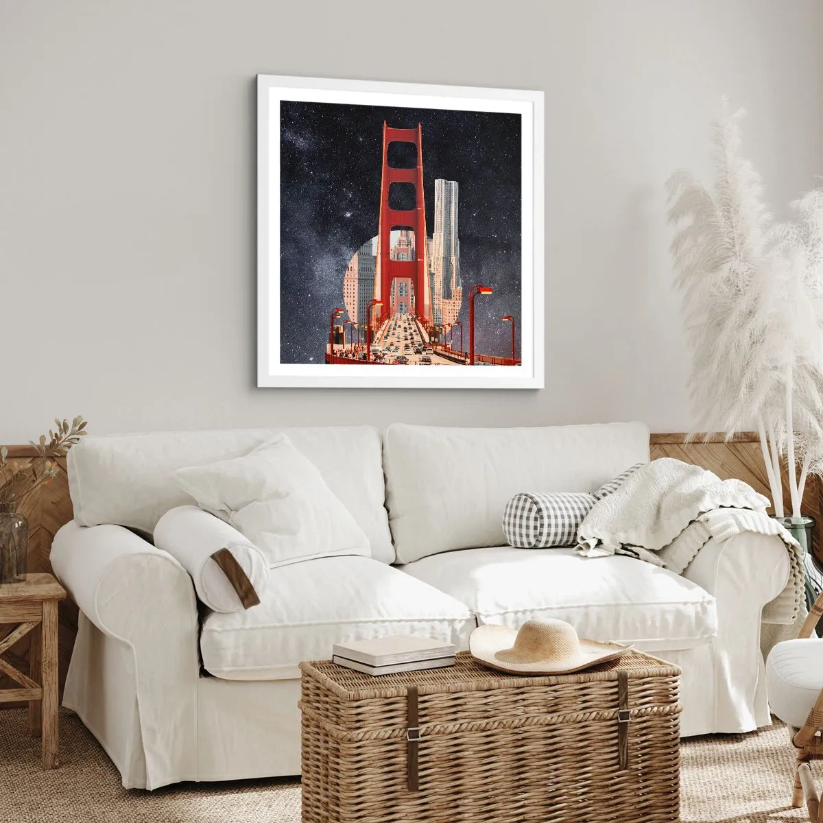 Affiche dans un cadre blanc - Poster - Toujours au centre - 50x50 cm