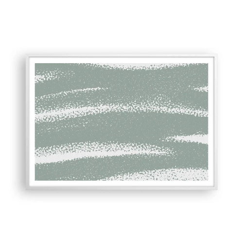 Affiche dans un cadre blanc - Poster - Abstraction dans un climat hivernal - 100x70 cm