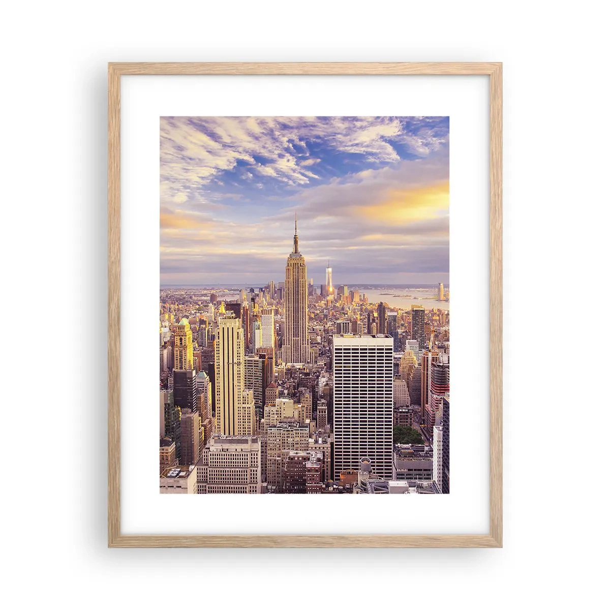 Affiche dans un chêne clair - Poster - Atteindre les nuages ​​eux-mêmes - 40x50 cm