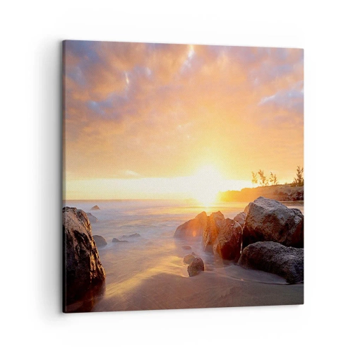 Impression sur toile - Image sur toile - Brise lumineuse du soir - 50x50 cm