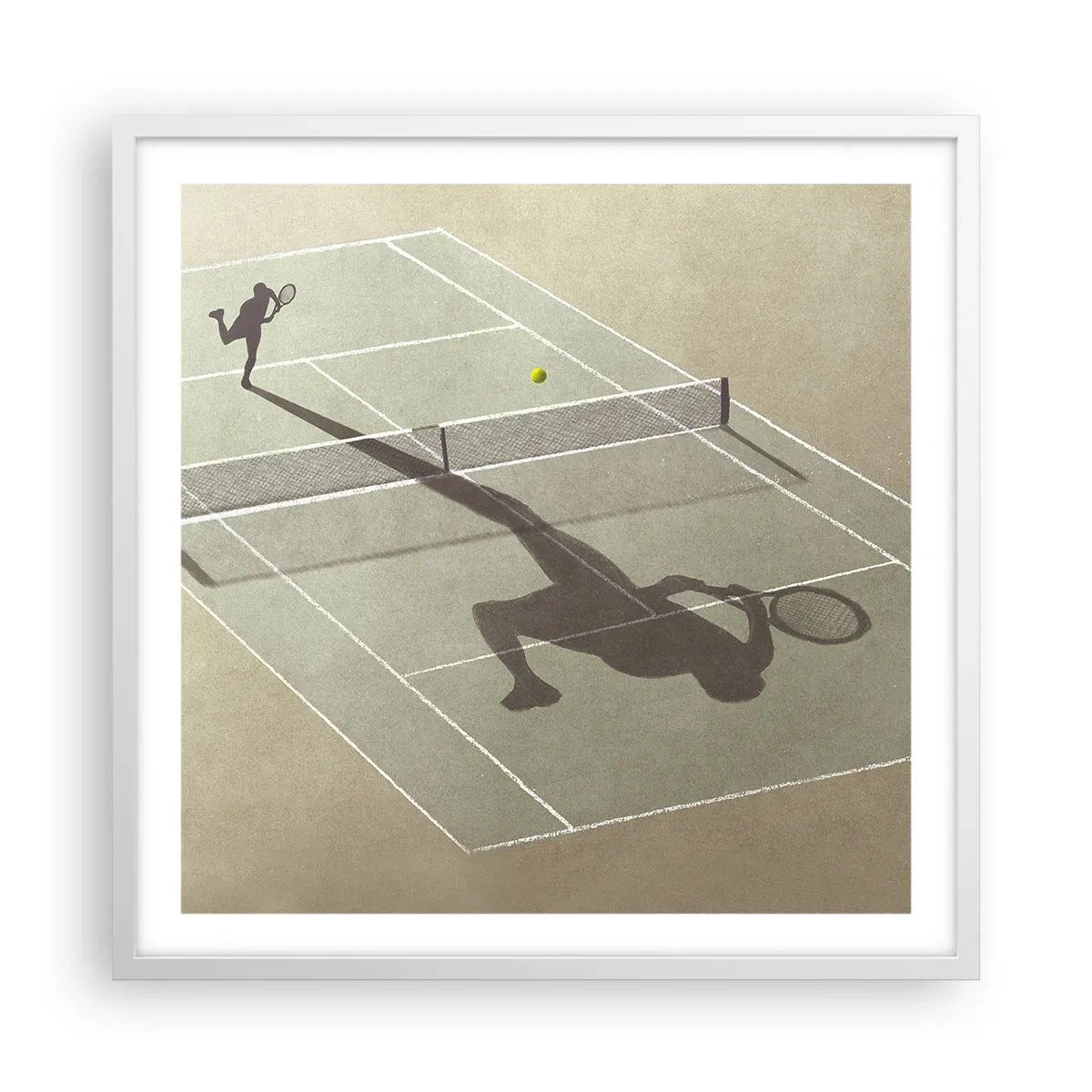 Affiche dans un cadre blanc - Poster - Dépassement de soi - 60x60 cm