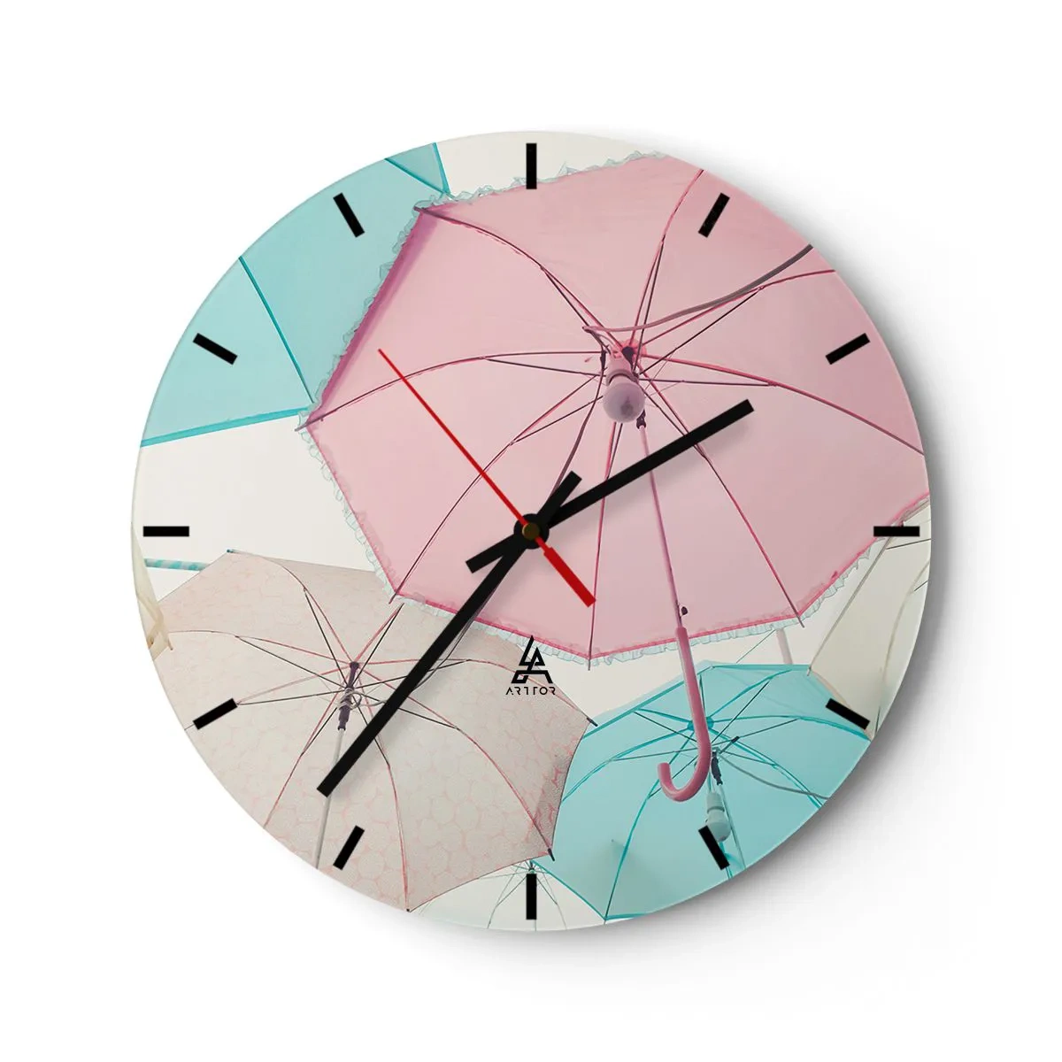 Horloge murale - Pendule murale - Parfois le soleil, parfois la pluie - 40x40 cm