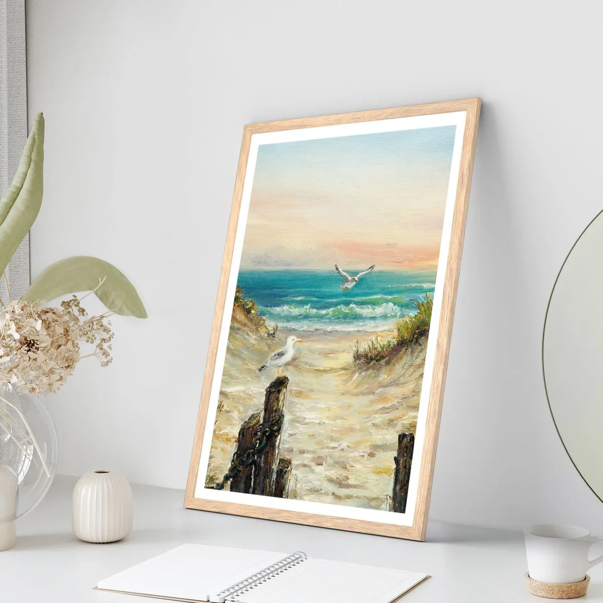 Affiche dans un chêne clair - Poster - Retraite au calme - 50x70 cm