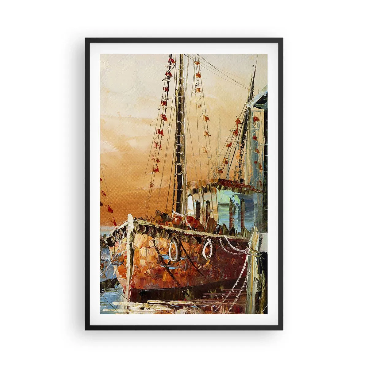 Affiche dans un cadre noir - Poster - Retour tranquille - 61x91 cm