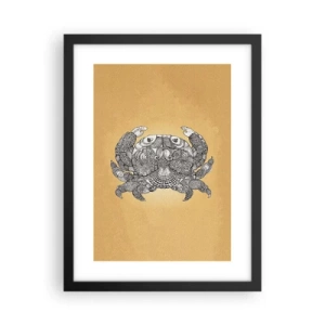 Affiche dans un cadre noir - Poster - Les contes de M. Crabe - 30x40 cm