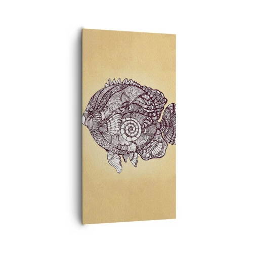 Impression sur toile - Image sur toile - D'un océan d'ornements - 65x120 cm