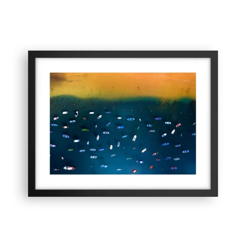 Affiche dans un cadre noir - Poster - Jeu de vacances - 40x30 cm