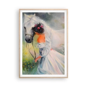 Affiche dans un chêne clair - Poster - Comme dans un beau rêve - 70x100 cm