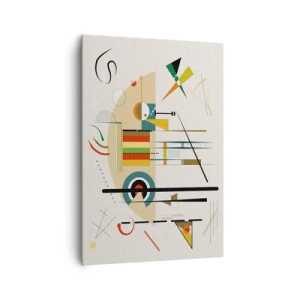 Impression sur toile - Image sur toile - Abstraction colorée avec des formes géométriques - 70x100cm - Et le monde s’amuse - Décoration murale moderne pour le salon et la chambre ARTTOR