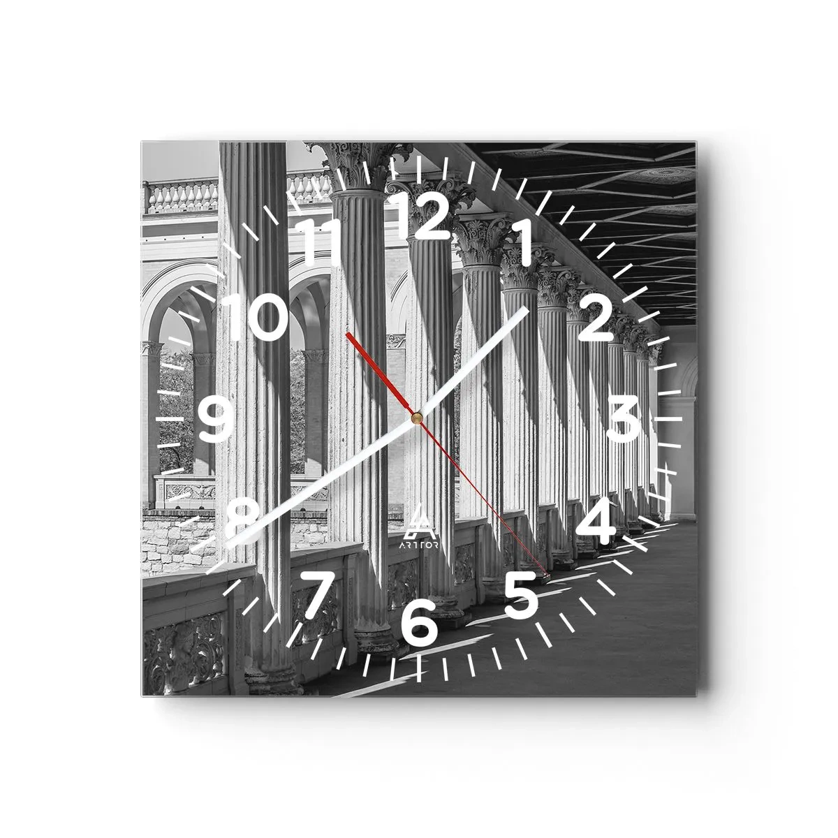 Horloge murale - Pendule murale - Arcade ensoleillée - 30x30 cm