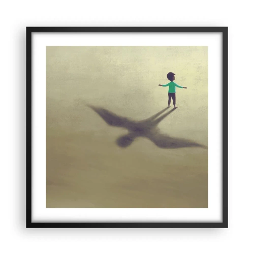 Affiche dans un cadre noir - Poster - Héros du futur - 50x50 cm