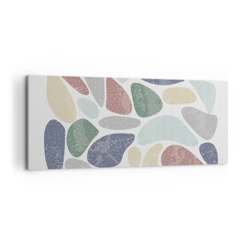 Impression sur toile - Image sur toile - Une mosaïque de couleurs poudrées - 100x40 cm