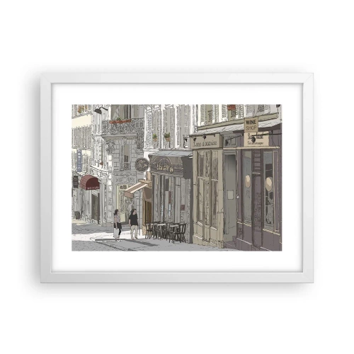 Affiche dans un cadre blanc - Poster - Joie de la ville - 40x30 cm