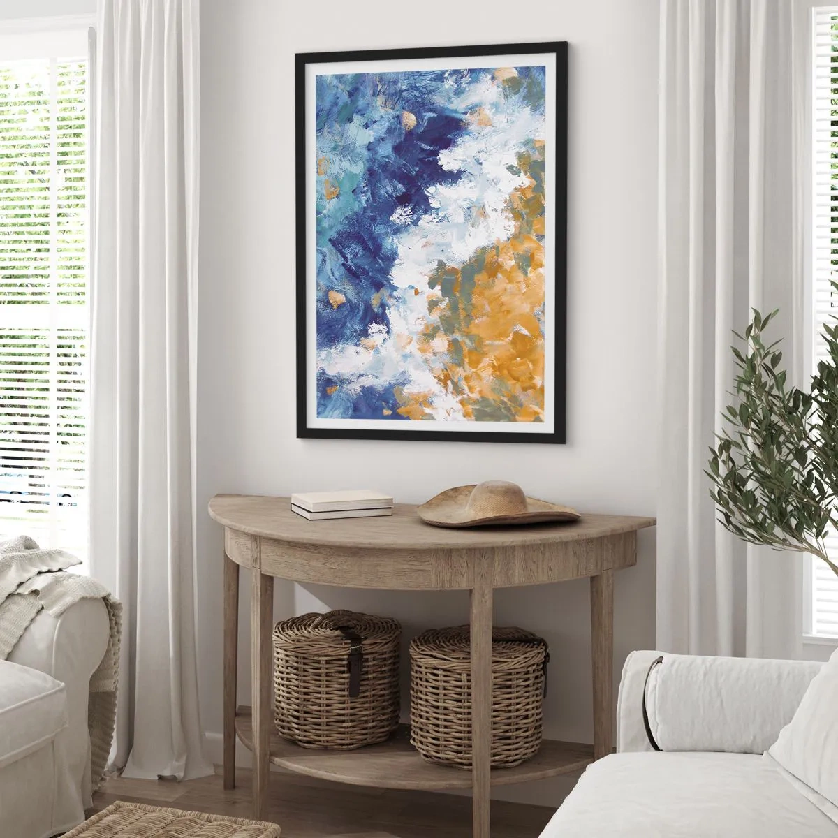 Affiche dans un cadre noir - Poster - Danse des éléments - 70x100 cm