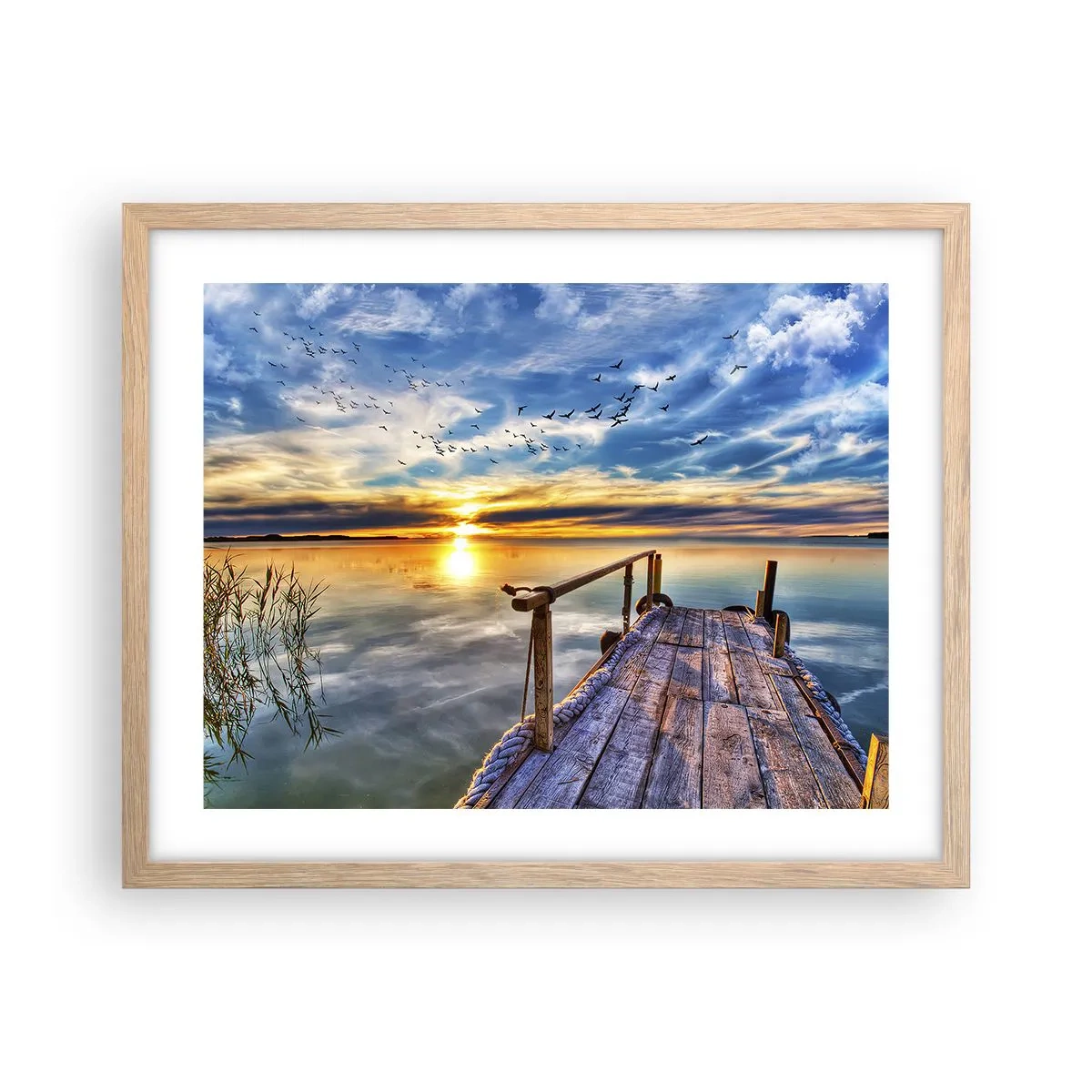 Affiche dans un chêne clair - Poster - Le vent se repose - 50x40 cm