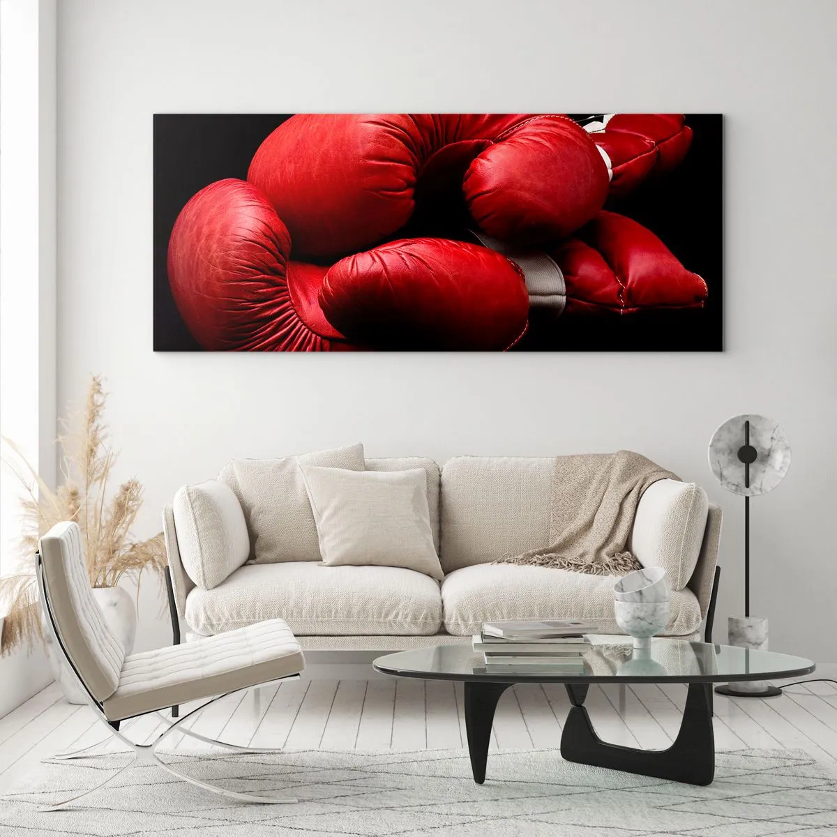 Impression sur verre - Image sur verre - Les émotions du combat sont derrière nous - 90x30 cm