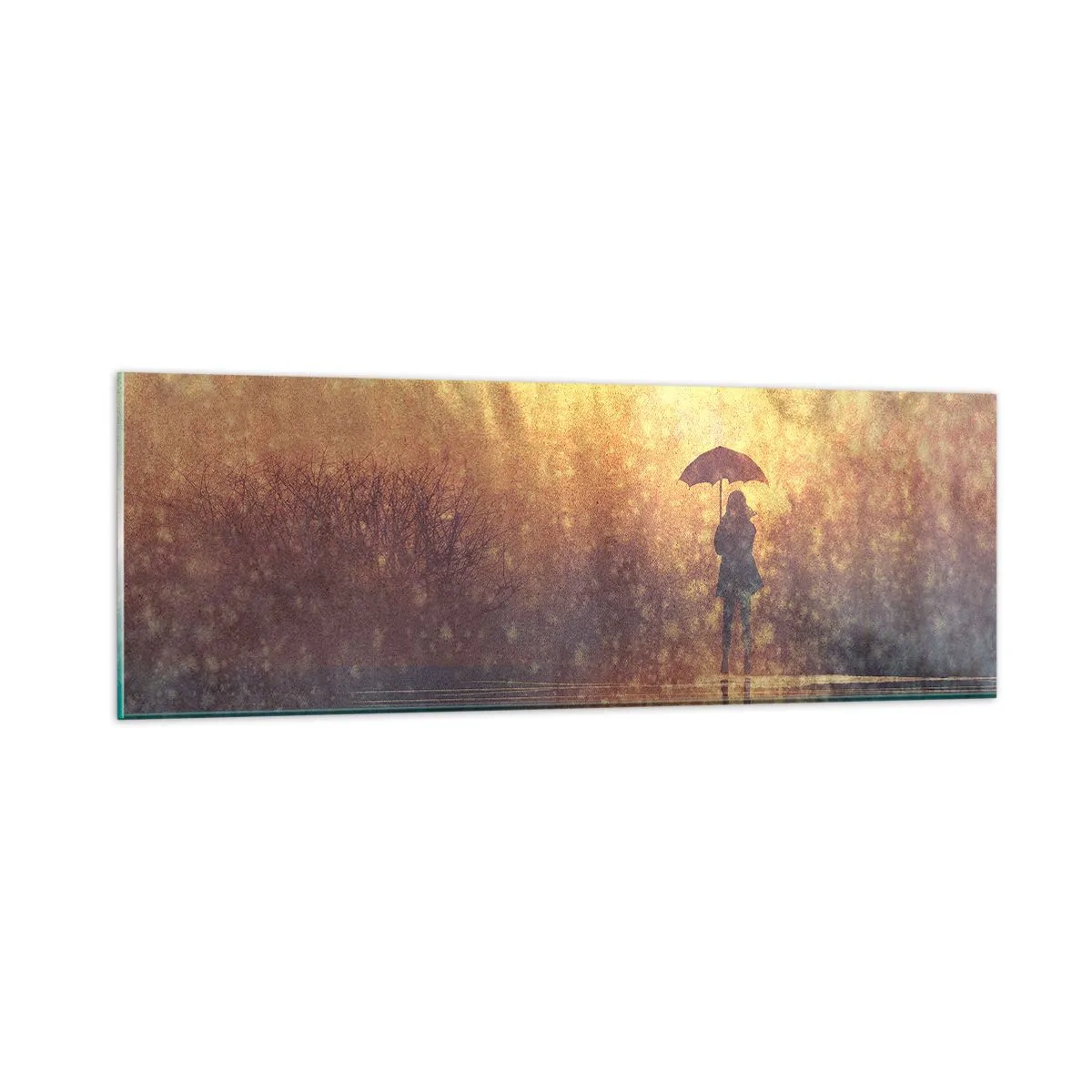 Impression sur verre - Image sur verre - Je sens que quelqu'un me regarde - 90x30 cm